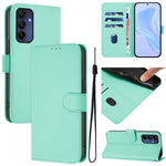 Custodia per telefono in pelle tinta unita effetto pelle con cordino, For Samsung Galaxy A16 5G / 4G