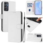 Custodia per telefono in pelle tinta unita effetto pelle con cordino, For Samsung Galaxy A24 4G Global