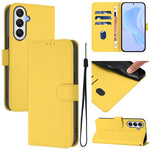 Custodia per telefono in pelle tinta unita effetto pelle con cordino, For Samsung Galaxy A25 5G Global