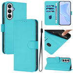 Custodia per telefono in pelle tinta unita effetto pelle con cordino, For Samsung Galaxy A25 5G Global