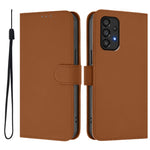 Custodia per telefono in pelle tinta unita effetto pelle con cordino, For Samsung Galaxy A33 5G