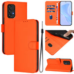 Custodia per telefono in pelle tinta unita effetto pelle con cordino, For Samsung Galaxy A33 5G
