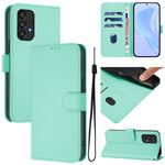 Custodia per telefono in pelle tinta unita effetto pelle con cordino, For Samsung Galaxy A33 5G