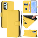 Custodia per telefono in pelle tinta unita effetto pelle con cordino, For Samsung Galaxy A34 5G
