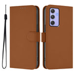 Custodia per telefono in pelle tinta unita effetto pelle con cordino, For Samsung Galaxy A54  5G