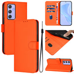 Custodia per telefono in pelle tinta unita effetto pelle con cordino, For Samsung Galaxy A54  5G