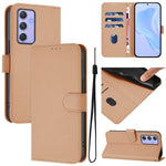 Custodia per telefono in pelle tinta unita effetto pelle con cordino, For Samsung Galaxy A54  5G