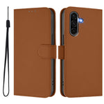 Custodia per telefono in pelle tinta unita effetto pelle con cordino, For Samsung Galaxy A56 5G