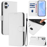 Custodia per telefono in pelle tinta unita effetto pelle con cordino, For Samsung Galaxy A07 4G