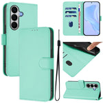 Custodia per telefono in pelle tinta unita effetto pelle con cordino, For Galaxy A27 5G
