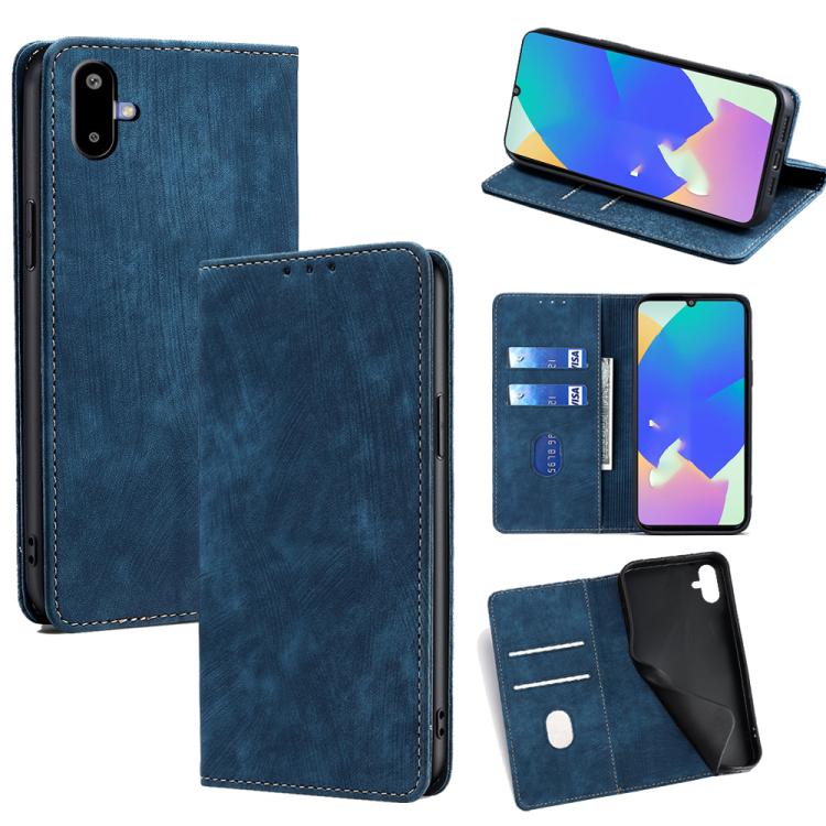 Custodia per telefono in pelle magnetica con spazzola antifurto RFID, For Galaxy A57 5G, For Galaxy A37 5G, For Samsung Galaxy A17 5G, For Samsung Galaxy F06 5G