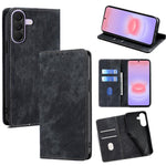 Custodia per telefono in pelle magnetica con spazzola antifurto RFID, For Galaxy A57 5G, For Galaxy A37 5G, For Samsung Galaxy A17 5G, For Samsung Galaxy F06 5G