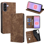 Custodia per telefono in pelle magnetica con spazzola antifurto RFID, For Galaxy A57 5G, For Galaxy A37 5G, For Samsung Galaxy A17 5G, For Samsung Galaxy F06 5G