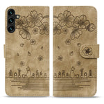 Custodia per telefono in pelle goffrata con gatto Sakura dei cartoni animati, For Samsung Galaxy S24 5G, For Samsung Galaxy S23 FE 5G, For Samsung Galaxy S23 Ultra 5G, For Samsung Galaxy S23+ 5G