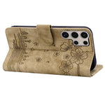 Custodia per telefono in pelle goffrata con gatto Sakura dei cartoni animati, For Samsung Galaxy S25 Ultra 5G, For Samsung Galaxy S24 FE 5G, For Samsung Galaxy S24 Ultra 5G, For Samsung Galaxy S24+ 5G