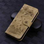 Custodia per telefono in pelle goffrata con gatto Sakura dei cartoni animati, For Samsung Galaxy S25 Ultra 5G, For Samsung Galaxy S24 FE 5G, For Samsung Galaxy S24 Ultra 5G, For Samsung Galaxy S24+ 5G
