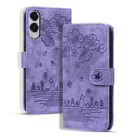 Custodia per telefono in pelle goffrata con gatto Sakura dei cartoni animati, For Samsung Galaxy S26+ 5G, For Samsung Galaxy S26 Ultra 5G, For Samsung Galaxy S26 5G, For Samsung Galaxy S25 Edge 5G