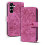 Custodia per telefono in pelle goffrata con gatto Sakura dei cartoni animati, For Samsung Galaxy S26+ 5G, For Samsung Galaxy S26 Ultra 5G, For Samsung Galaxy S26 5G, For Samsung Galaxy S25 Edge 5G