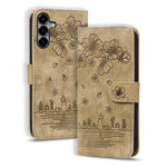 Custodia per telefono in pelle goffrata con gatto Sakura dei cartoni animati, For Samsung Galaxy S26+ 5G, For Samsung Galaxy S26 Ultra 5G, For Samsung Galaxy S26 5G, For Samsung Galaxy S25 Edge 5G