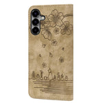 Custodia per telefono in pelle goffrata con gatto Sakura dei cartoni animati, For Samsung Galaxy S26+ 5G, For Samsung Galaxy S26 Ultra 5G, For Samsung Galaxy S26 5G, For Samsung Galaxy S25 Edge 5G