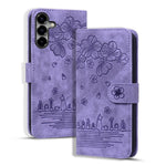 Custodia per telefono in pelle goffrata con gatto Sakura dei cartoni animati, For Samsung Galaxy S26+ 5G, For Samsung Galaxy S26 Ultra 5G, For Samsung Galaxy S26 5G, For Samsung Galaxy S25 Edge 5G