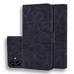 Custodia per telefono in pelle di vitello con stampa mandala a doppia piega, For Samsung Galaxy S24 Ultra 5G, For Samsung Galaxy S23 FE 5G, For Samsung Galaxy S23 Ultra 5G, For Samsung Galaxy S23+ 5G