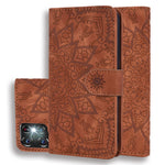 Custodia per telefono in pelle di vitello con stampa mandala a doppia piega, For Samsung Galaxy S24 Ultra 5G, For Samsung Galaxy S23 FE 5G, For Samsung Galaxy S23 Ultra 5G, For Samsung Galaxy S23+ 5G