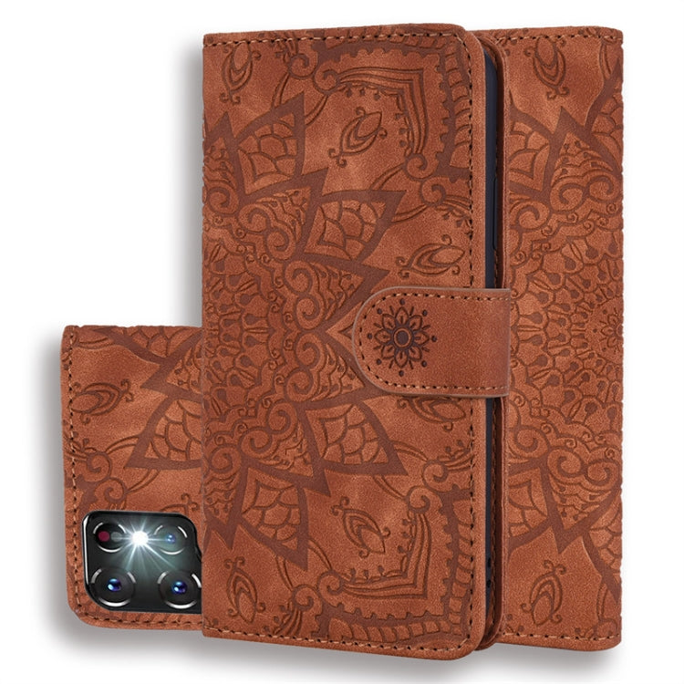 Custodia per telefono in pelle di vitello con stampa mandala a doppia piega, For Samsung Galaxy S24 Ultra 5G, For Samsung Galaxy S23 FE 5G, For Samsung Galaxy S23 Ultra 5G, For Samsung Galaxy S23+ 5G