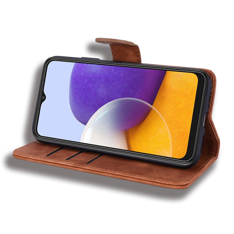 Custodia per telefono in pelle di vitello con stampa mandala a doppia piega, For Samsung Galaxy S23 5G