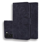 Custodia per telefono in pelle di vitello con stampa mandala a doppia piega, For Samsung Galaxy S24 Ultra 5G, For Samsung Galaxy S23 FE 5G, For Samsung Galaxy S23 Ultra 5G, For Samsung Galaxy S23+ 5G