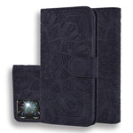 Custodia per telefono in pelle di vitello con stampa mandala a doppia piega, For Samsung Galaxy S24 Ultra 5G, For Samsung Galaxy S23 FE 5G, For Samsung Galaxy S23 Ultra 5G, For Samsung Galaxy S23+ 5G