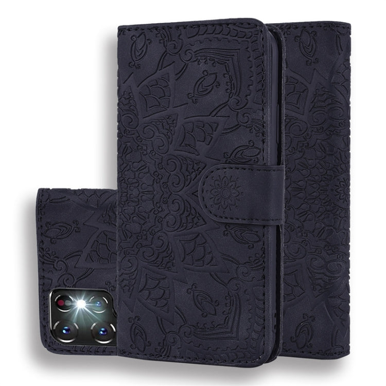 Custodia per telefono in pelle di vitello con stampa mandala a doppia piega, For Samsung Galaxy S24 Ultra 5G, For Samsung Galaxy S23 FE 5G, For Samsung Galaxy S23 Ultra 5G, For Samsung Galaxy S23+ 5G