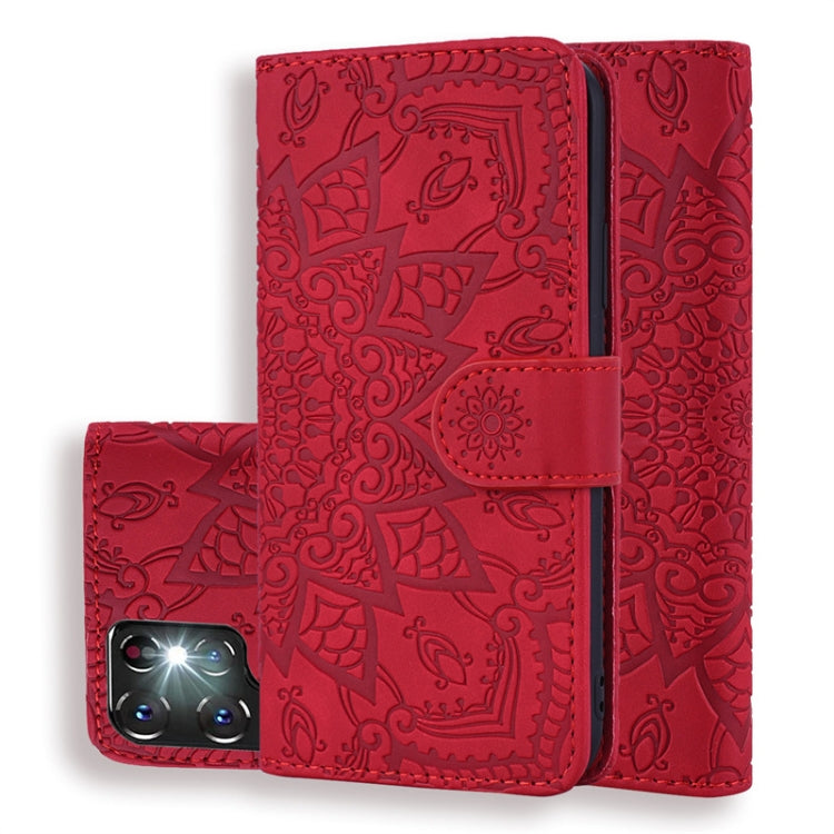 Custodia per telefono in pelle di vitello con stampa mandala a doppia piega, For Samsung Galaxy S24 Ultra 5G, For Samsung Galaxy S23 FE 5G, For Samsung Galaxy S23 Ultra 5G, For Samsung Galaxy S23+ 5G