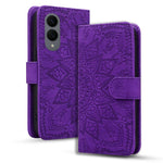 Custodia per telefono in pelle di vitello con stampa mandala a doppia piega, For Samsung Galaxy S26+ 5G, For Samsung Galaxy S26 Ultra 5G, For Samsung Galaxy S26 5G, For Samsung Galaxy S25 Edge 5G