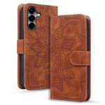 Custodia per telefono in pelle di vitello con stampa mandala a doppia piega, For Samsung Galaxy S26+ 5G, For Samsung Galaxy S26 Ultra 5G, For Samsung Galaxy S26 5G, For Samsung Galaxy S25 Edge 5G
