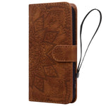 Custodia per telefono in pelle di vitello con stampa mandala a doppia piega, For Samsung Galaxy S26+ 5G, For Samsung Galaxy S26 Ultra 5G, For Samsung Galaxy S26 5G, For Samsung Galaxy S25 Edge 5G