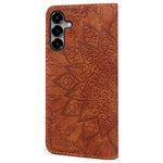 Custodia per telefono in pelle di vitello con stampa mandala a doppia piega, For Samsung Galaxy S26+ 5G, For Samsung Galaxy S26 Ultra 5G, For Samsung Galaxy S26 5G, For Samsung Galaxy S25 Edge 5G