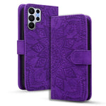 Custodia per telefono in pelle di vitello con stampa mandala a doppia piega, For Samsung Galaxy S26+ 5G, For Samsung Galaxy S26 Ultra 5G, For Samsung Galaxy S26 5G, For Samsung Galaxy S25 Edge 5G