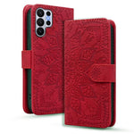 Custodia per telefono in pelle di vitello con stampa mandala a doppia piega, For Samsung Galaxy S26+ 5G, For Samsung Galaxy S26 Ultra 5G, For Samsung Galaxy S26 5G, For Samsung Galaxy S25 Edge 5G