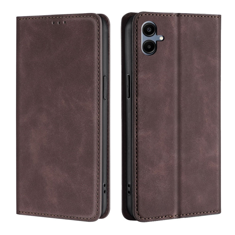 Custodia magnetica in pelle per telefono Skin Feel, For Samsung Galaxy A06, For Samsung Galaxy A05 4G