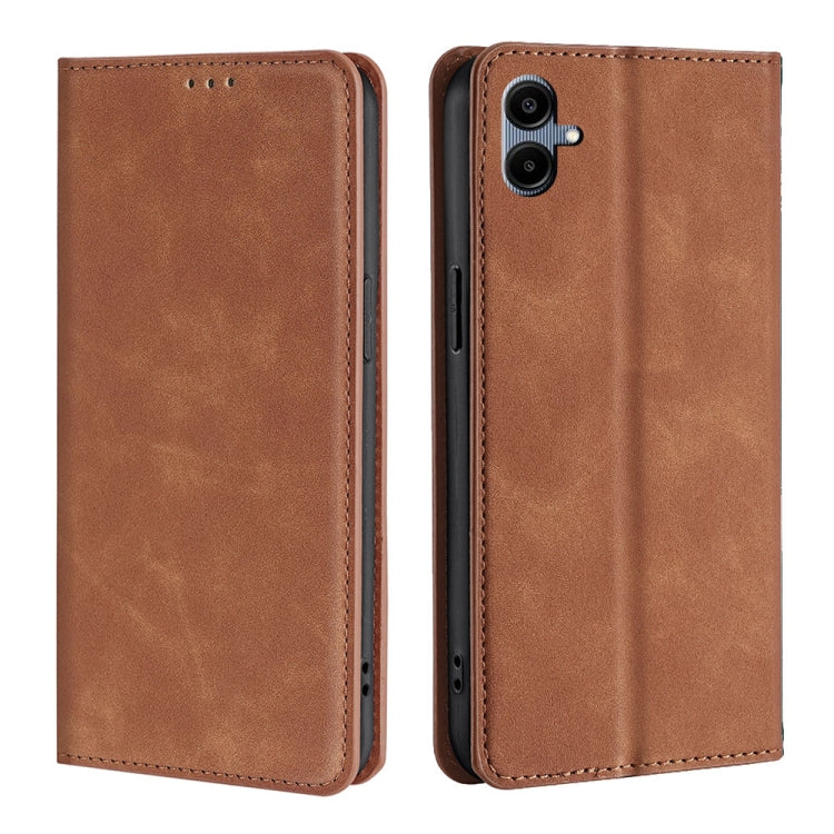 Custodia magnetica in pelle per telefono Skin Feel, For Samsung Galaxy A06, For Samsung Galaxy A05 4G