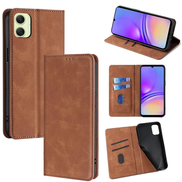Custodia magnetica in pelle per telefono Skin Feel, For Samsung Galaxy A06, For Samsung Galaxy A05 4G
