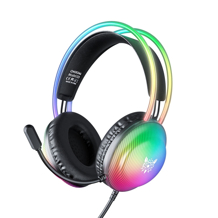 Cuffie da gioco cablate con luce RGB montata sulla testa ONIKUMA X29, lunghezza del cavo: 2,2 m, X29