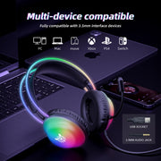 Cuffie da gioco cablate con luce RGB montata sulla testa ONIKUMA X29, lunghezza del cavo: 2,2 m, X29