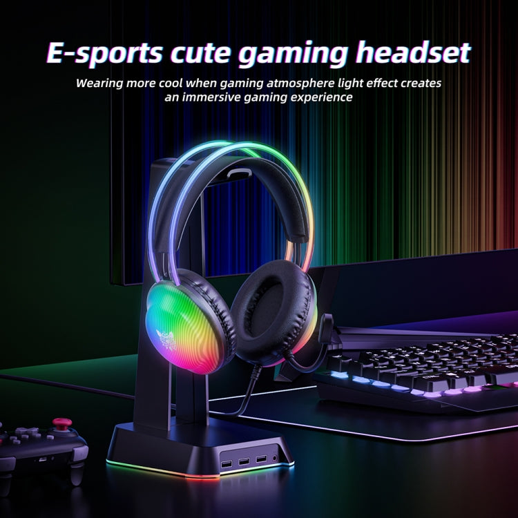 Cuffie da gioco cablate con luce RGB montata sulla testa ONIKUMA X29, lunghezza del cavo: 2,2 m, X29