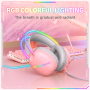 Cuffie da gioco e-sport con luce RGB montata sulla testa ONIKUMA X33, lunghezza del cavo: 2 m, X33