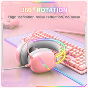 Cuffie da gioco e-sport con luce RGB montata sulla testa ONIKUMA X33, lunghezza del cavo: 2 m, X33