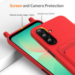 Custodia per telefono in silicone liquido tinta unita con cordino e borsa per carte integrata, For Samsung Galaxy A26 5G, For Samsung Galaxy A16 5G / 4G, For Samsung Galaxy A06 4G, For Samsung Galaxy A54 5G