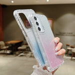 Custodia per telefono a copertura totale in TPU + PC + carta glitterata, For Samsung Galaxy A55 5G