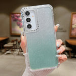Custodia per telefono a copertura totale in TPU + PC + carta glitterata, For Samsung Galaxy A55 5G